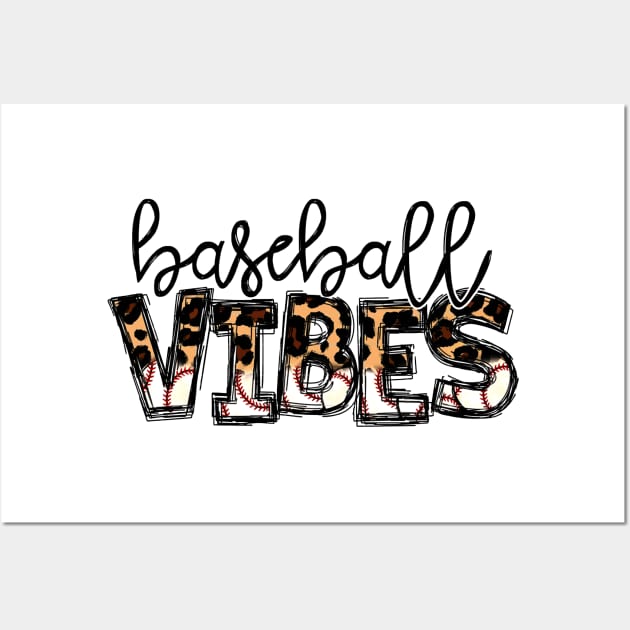 Baseball Vibes Leopard   Baseball Mom Wall Art by Wonder man 